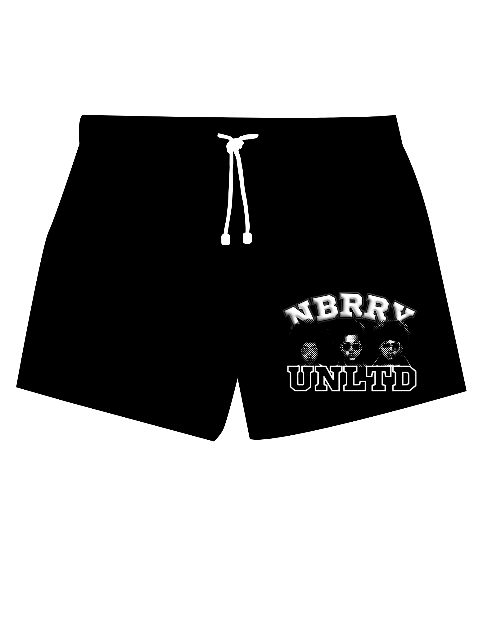 NBRRY UNLTD Shorts — Matching shorts with the UNLTD lockup printed on the leg.