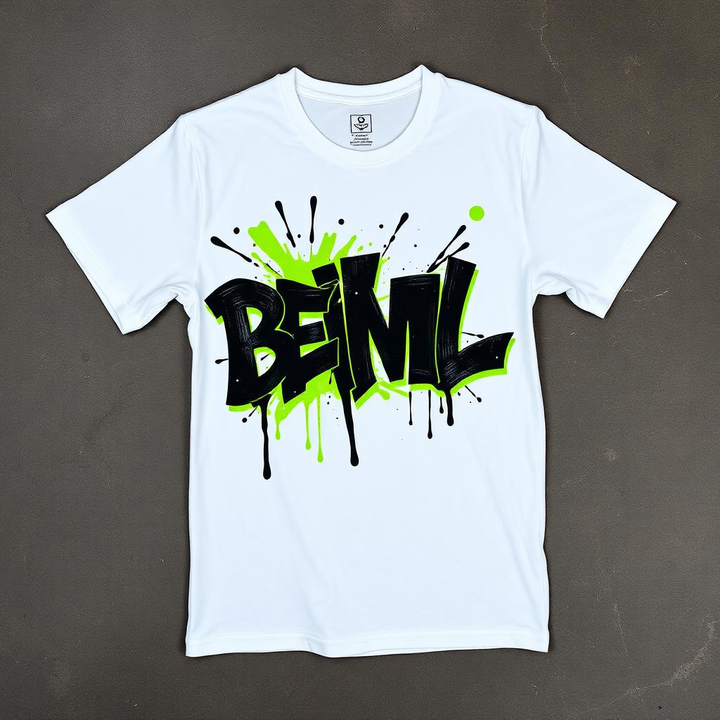 Brawl Tee — Bold graffiti drip lettering on a heavyweight cotton tee. Custom Junkies Africa apparel portfolio piece.